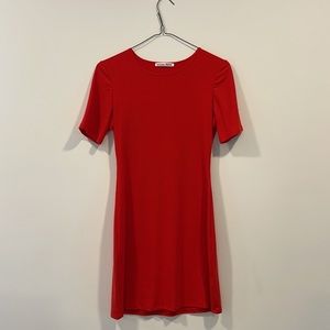 Reformation Jeans- Red t-shirt dress, size S